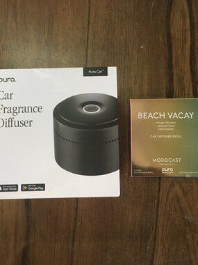 NEW Pura Black Car Fragrance Diffuser + Beach Vacay Scent
